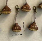 クリクリおめめの栗キーホルダー