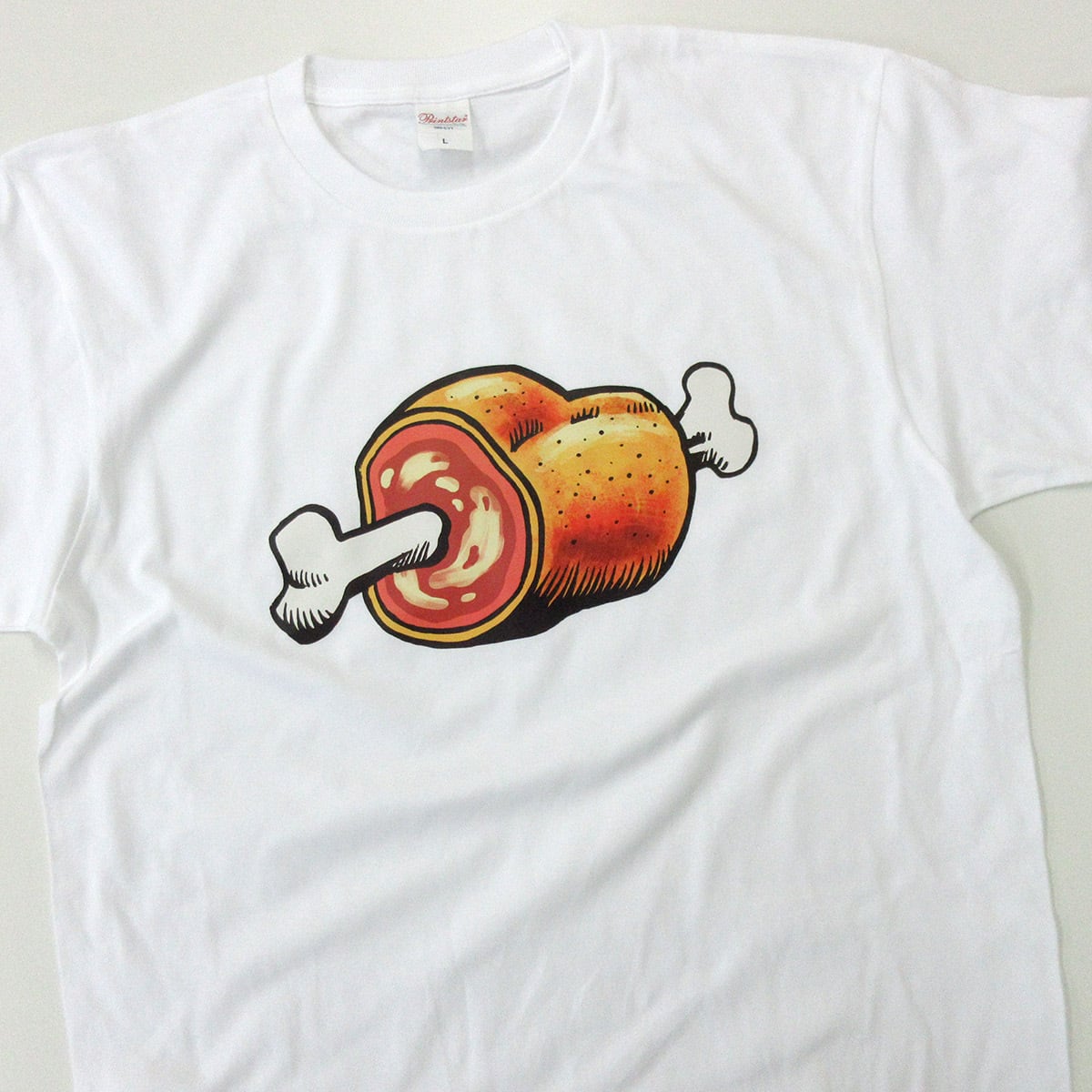 おもしろ tシャツ マンガ肉 Tシャツ os76 まんが肉 骨付き肉 牛肉 豚肉 焼肉 BBQ バーベキュー