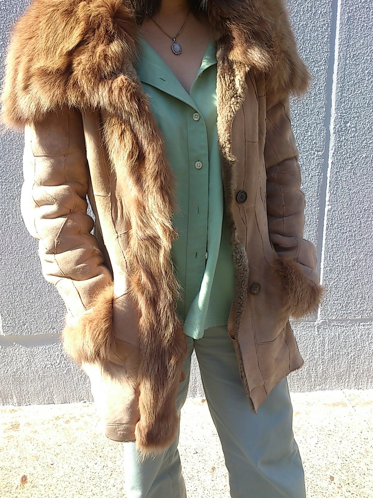 french1940-50s US fur coat ファーコート ギャングコート ムートン