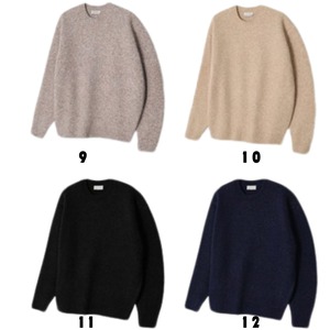 ミックスカラーラウンドネックニット　1152