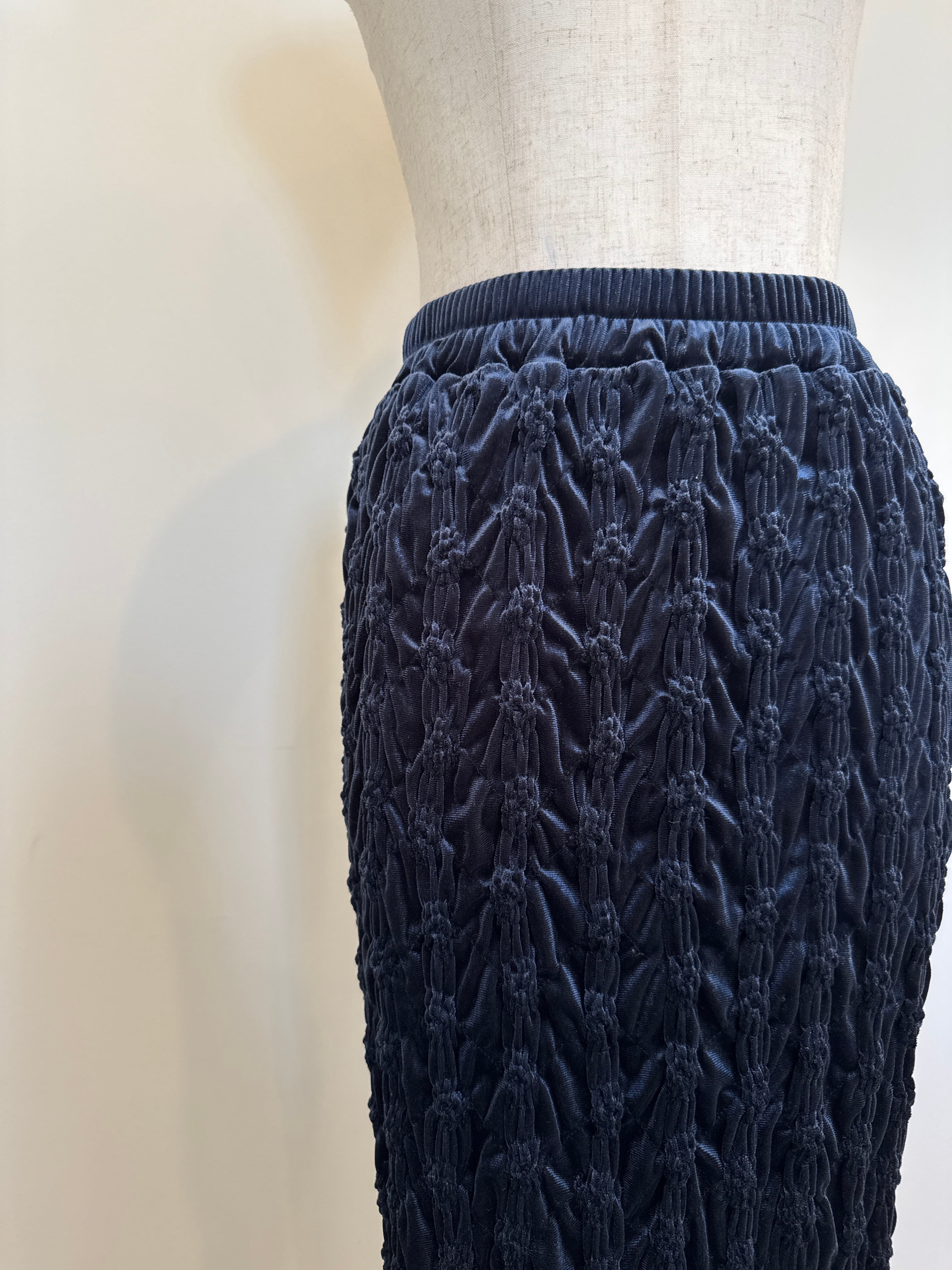 【SELECT】ベロアシャーリングタイトスカート