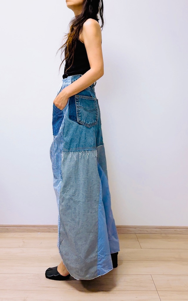 再販!!!!!Remade wide-leg pantsカーハート