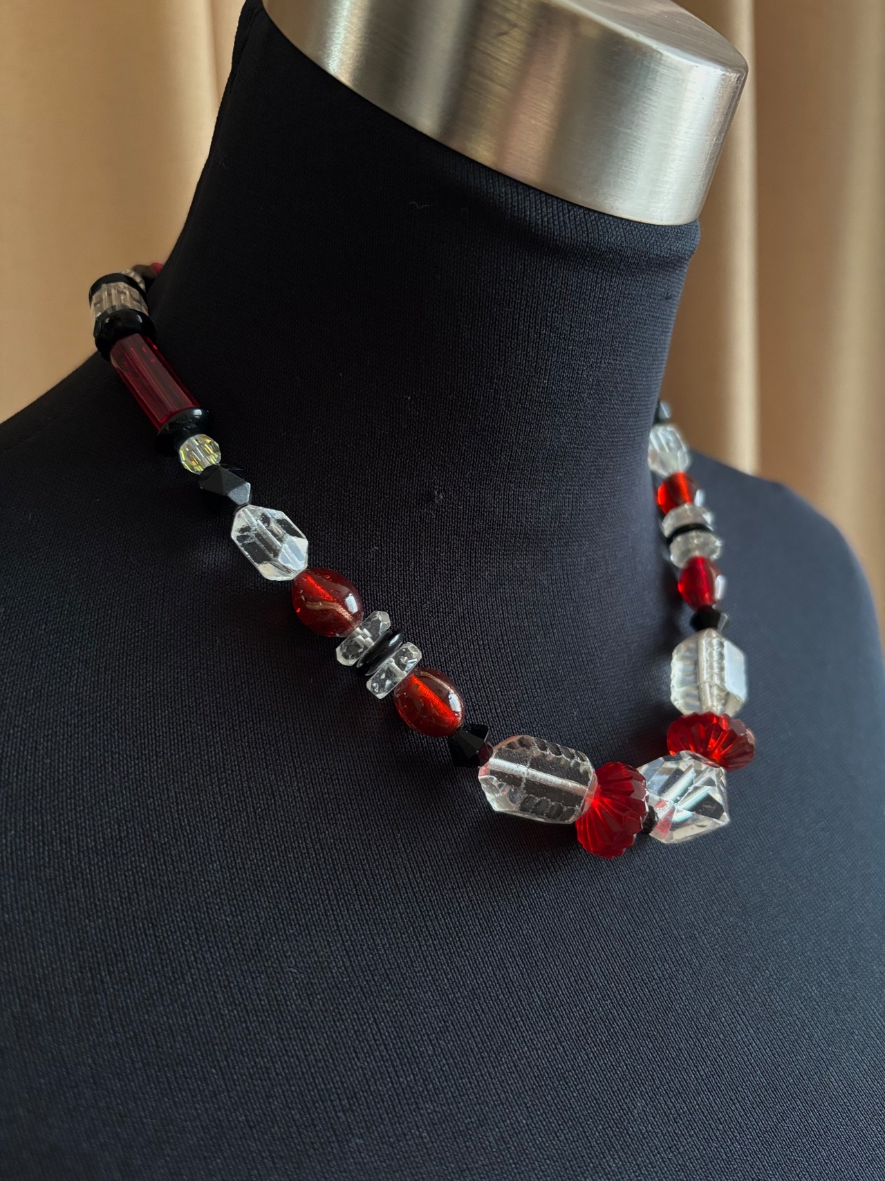 vintage contrast design necklace-5139-7