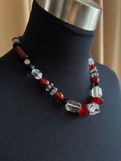 vintage contrast design necklace-5139-7