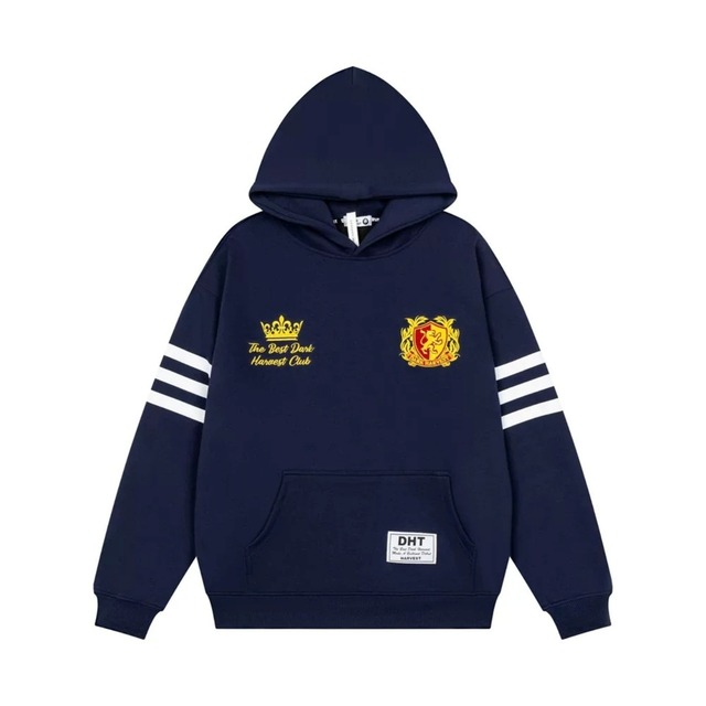 アービーカレッジロゴラインスリーブフーディ 3col R02650