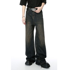 Washed Wide Straight Jeans Pants【L0141】