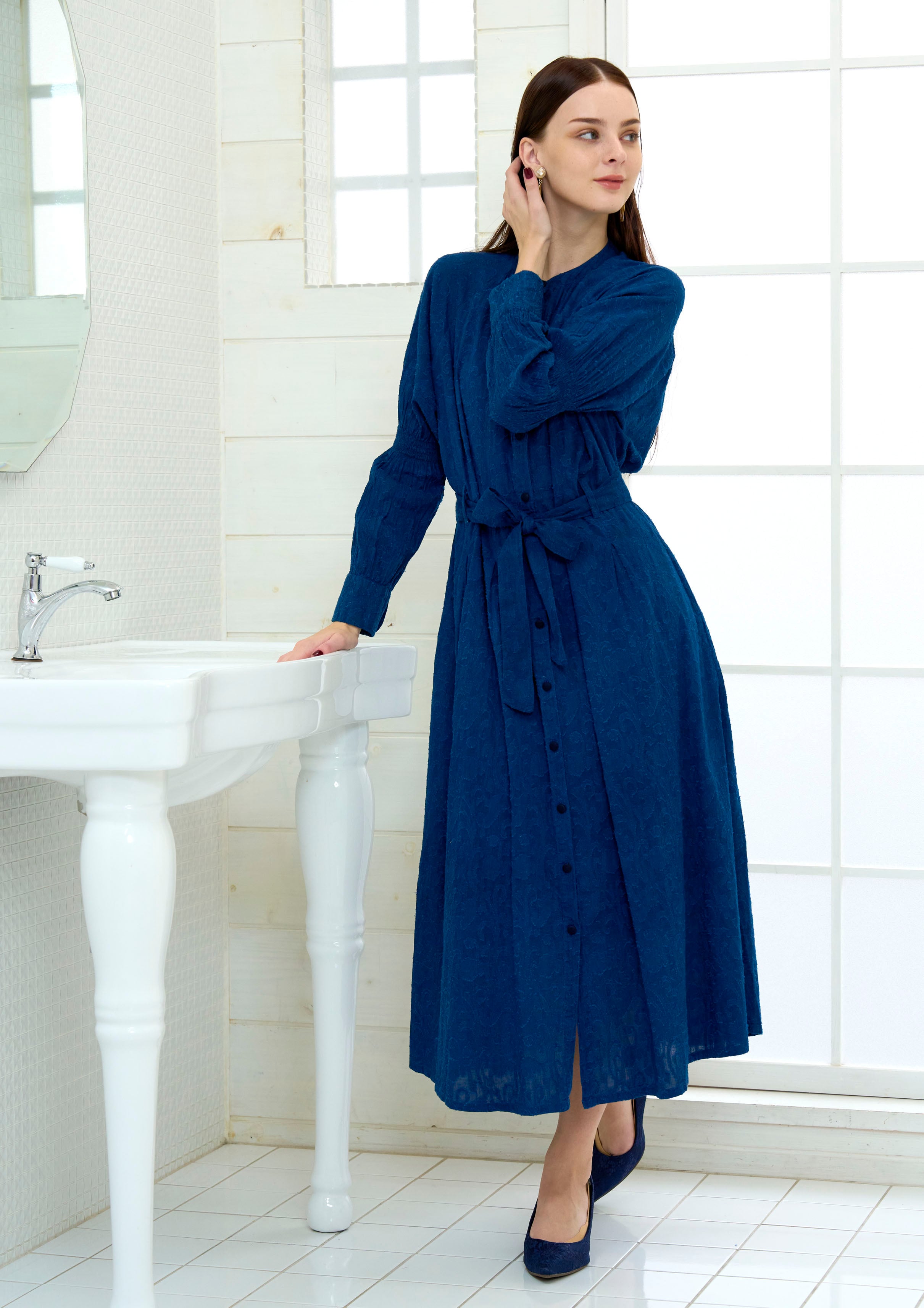 問い合わせ商品｜Blue Moment | 武州正藍染コラボ・ワンピースドレス