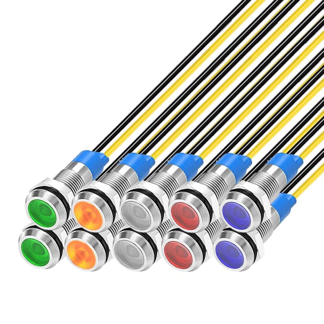 数量限定】KILIGEN 10個 6mm 110V-220VAC LED 防水インジケータライト 