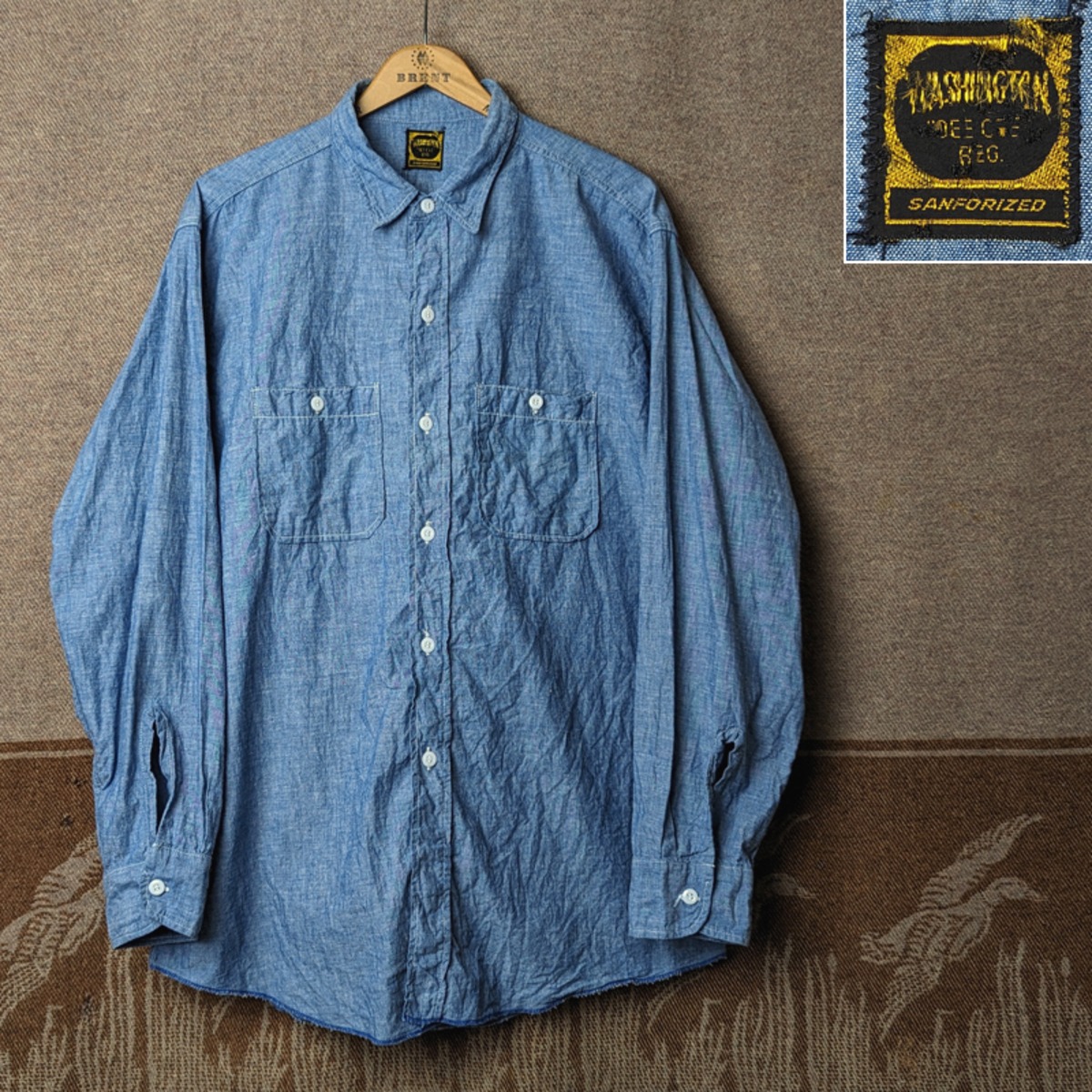 60s WASHINGTON DEE CEE Chambray Work Shirt | Wonder Wear 