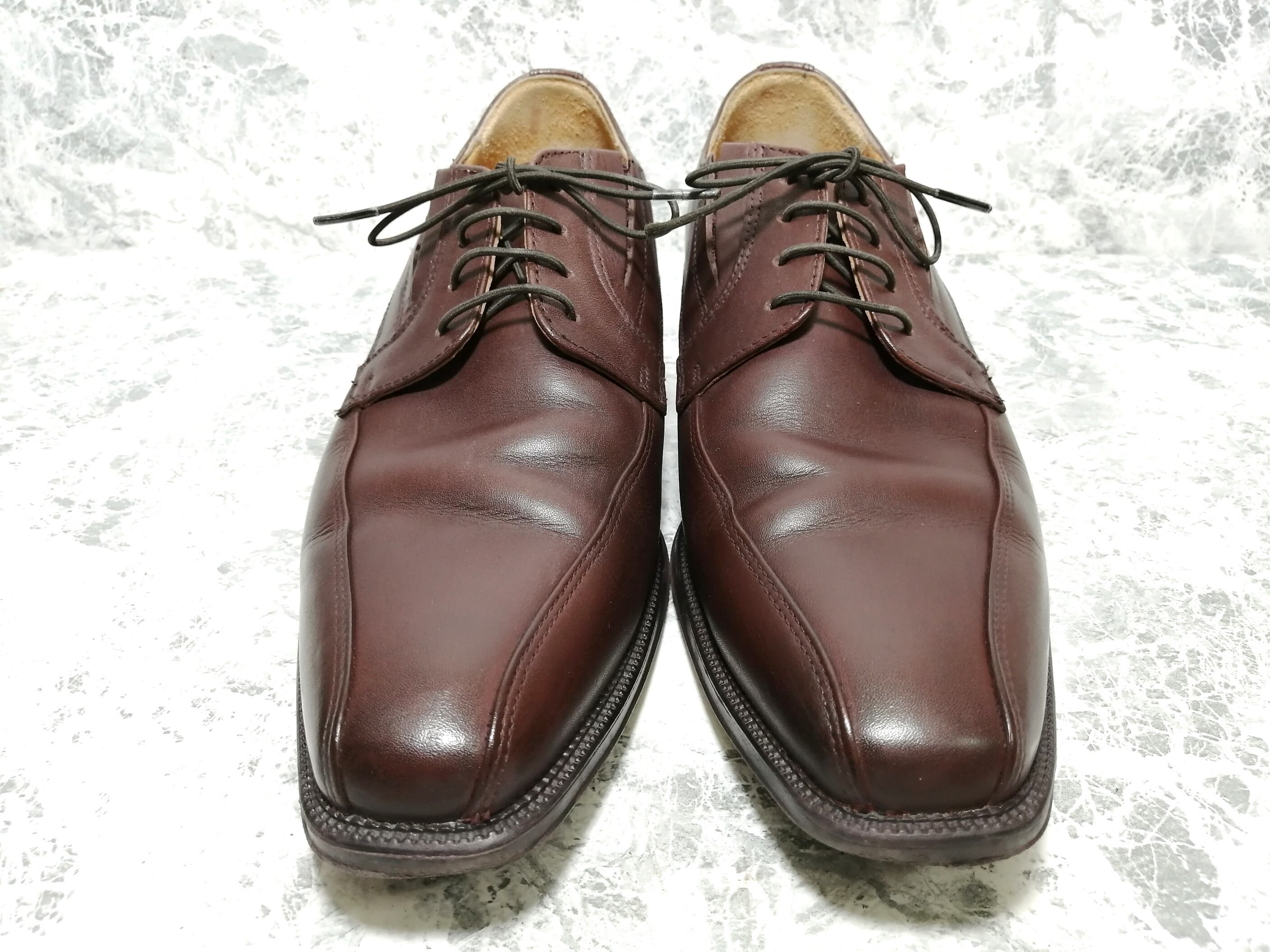 stefanorossi ステファノロッシ スワールトゥ 25.0cm ブラウン 茶 革靴 ...