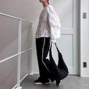 【受注予約:3月上旬入荷予定】サイドラインストレートイージーPT/ブラック