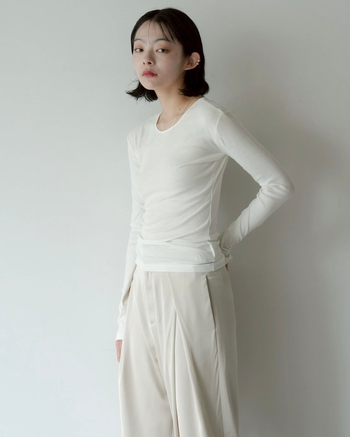 【quūi 】quui　back cross satin camisole quūi