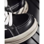 Retro-style Thick-soled Low-cut Slip-on Leather Sneakers ◇H0688