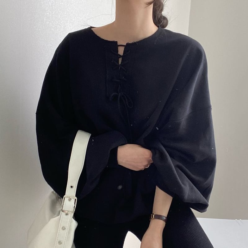 レースアップルーズトップス 10465 | Raycia