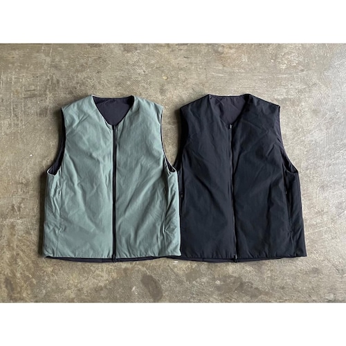 LAMOND (ラモンド) Nylon Cotton Reversible Down Vest