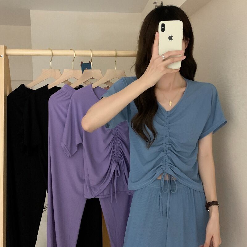 サマースタイル薄手カジュアルパンツ 夏物 1号婦人43165558129