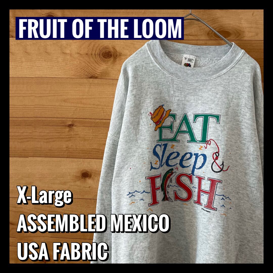 FRUIT OF THE LOOM】プリント スウェット トレーナー XL アメリカ古着