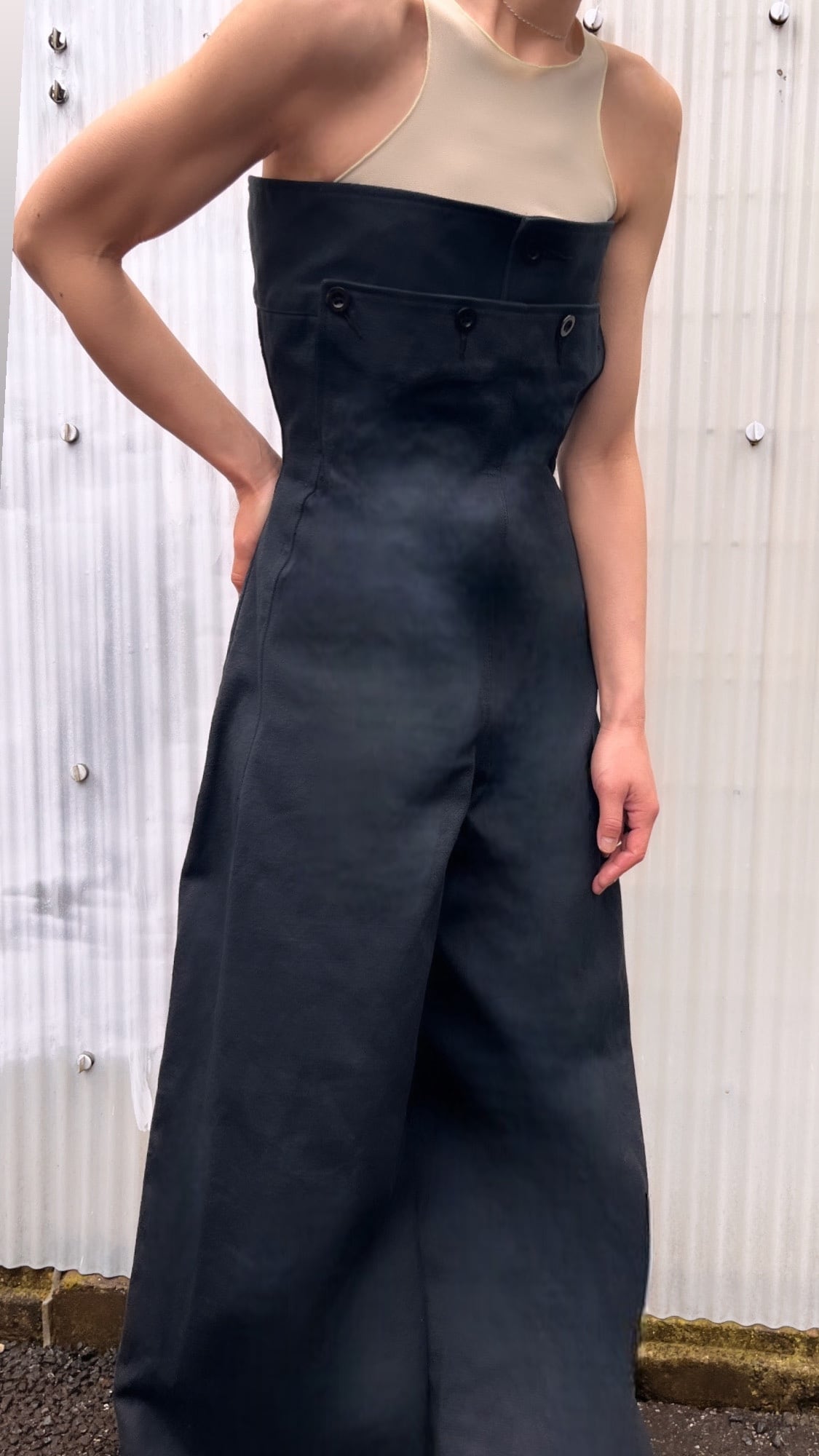 FUMIKA UCHIDA [CANVAS LACE UP BARE JUMPSUIT] | LILLY DEL SALONE