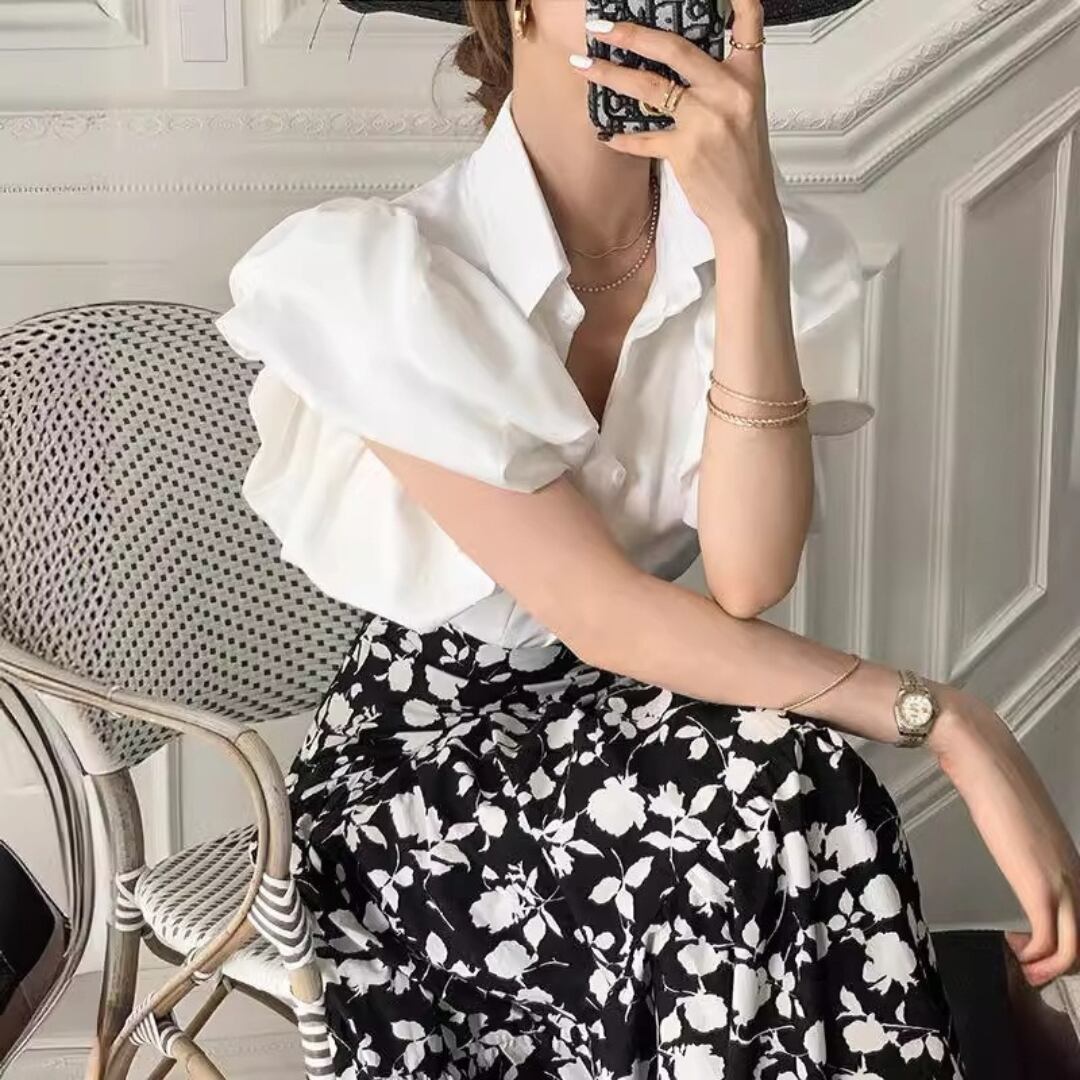 ボリューム スリーブ ブラウス 3412307