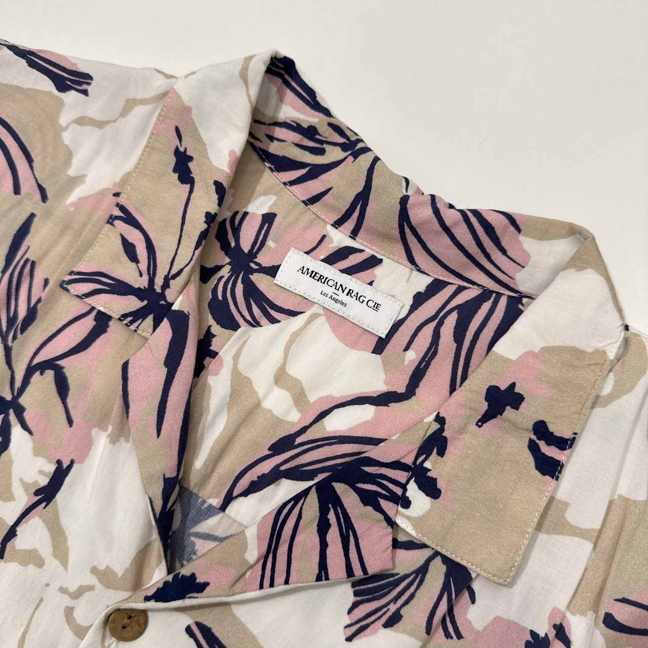 AMERICAN RAG CIE アメリカンラグシー ショート丈 半袖 アロハシャツ レーヨン サイズ FREE /ロサンゼルス