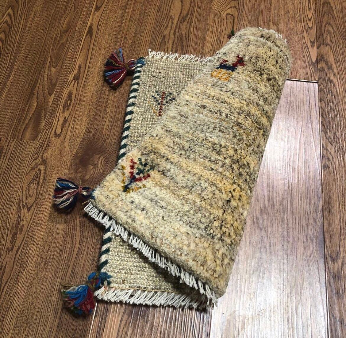 ペルシャギャッベ (ギャベ) チェアマット 椅子の座布団 No.1156