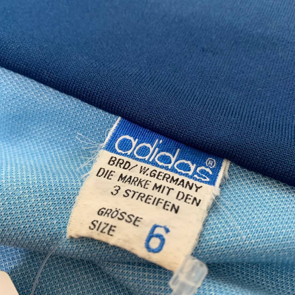 70s adidas デサント製 トラックジャケット 青 紺 ブルー ネイビー