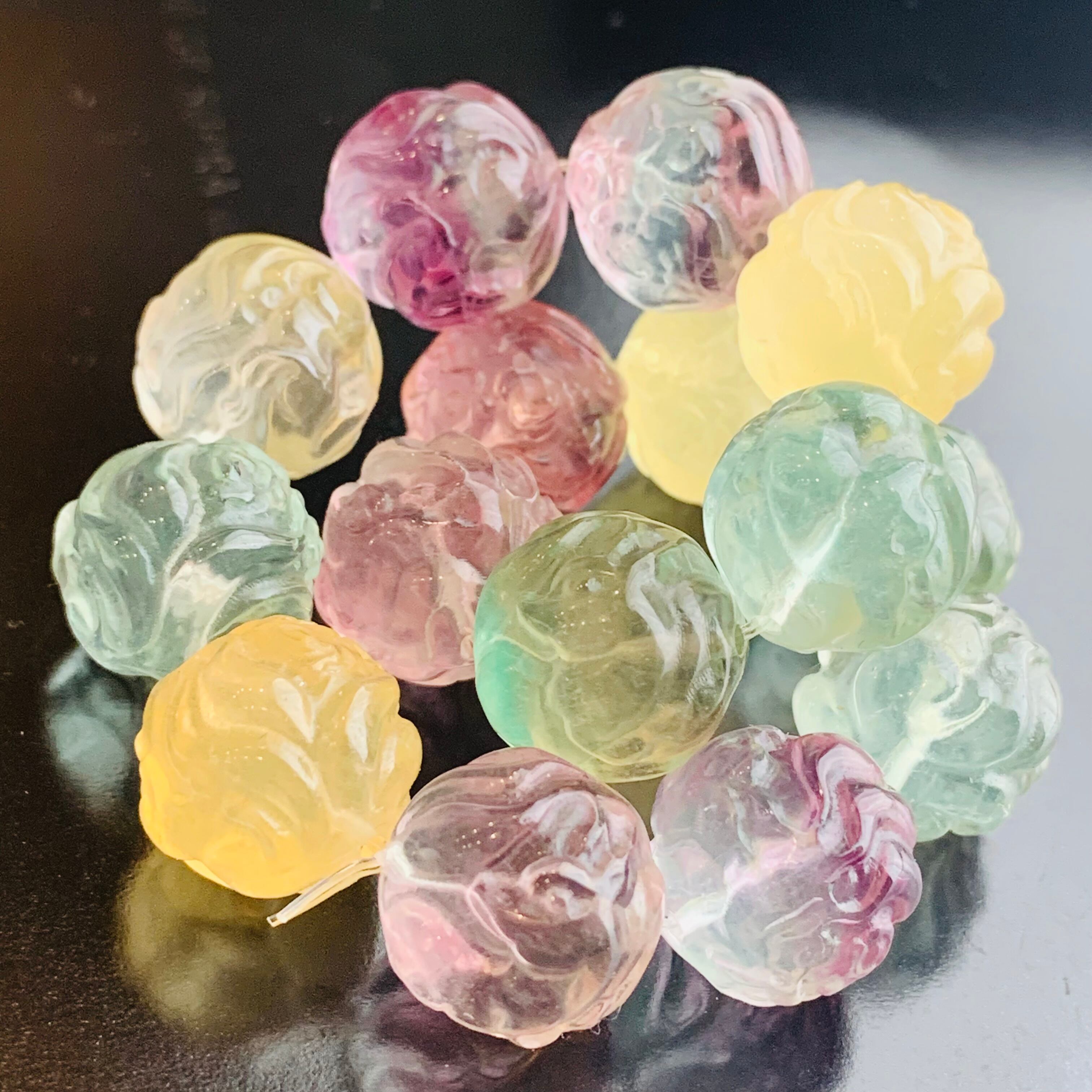 フローライト ブレスレット 天然石 パワーストーン 最高品質 九 フローライト ブレスレット 天然石 パワーストーン 最高品質 九