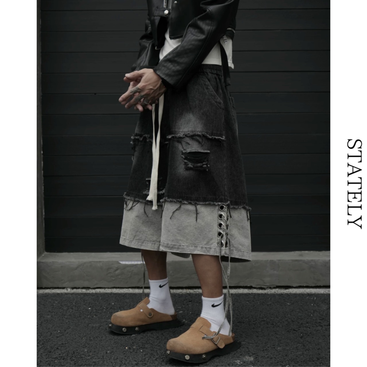 Layered Denim ショーツ_B141・画像3