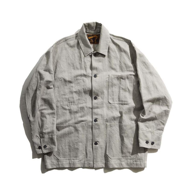 C/LI TWILL COVERALL / 綿リネンツイルカバーオール (LIGHT GRAY)