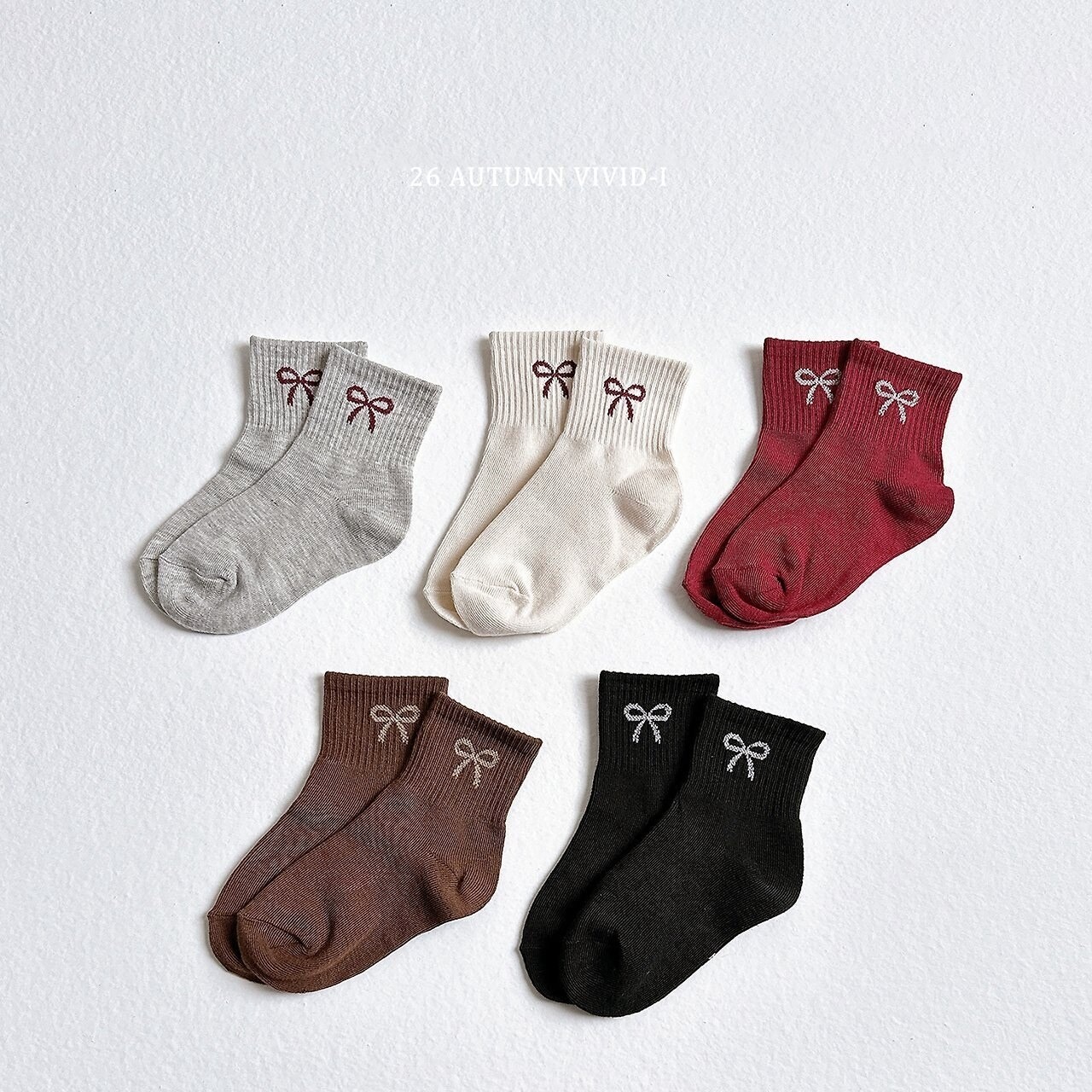 韓国子供服 / VIVID-I / 26Autumn /リトルソックス４セット / 靴下/ 秋服 *onesize*