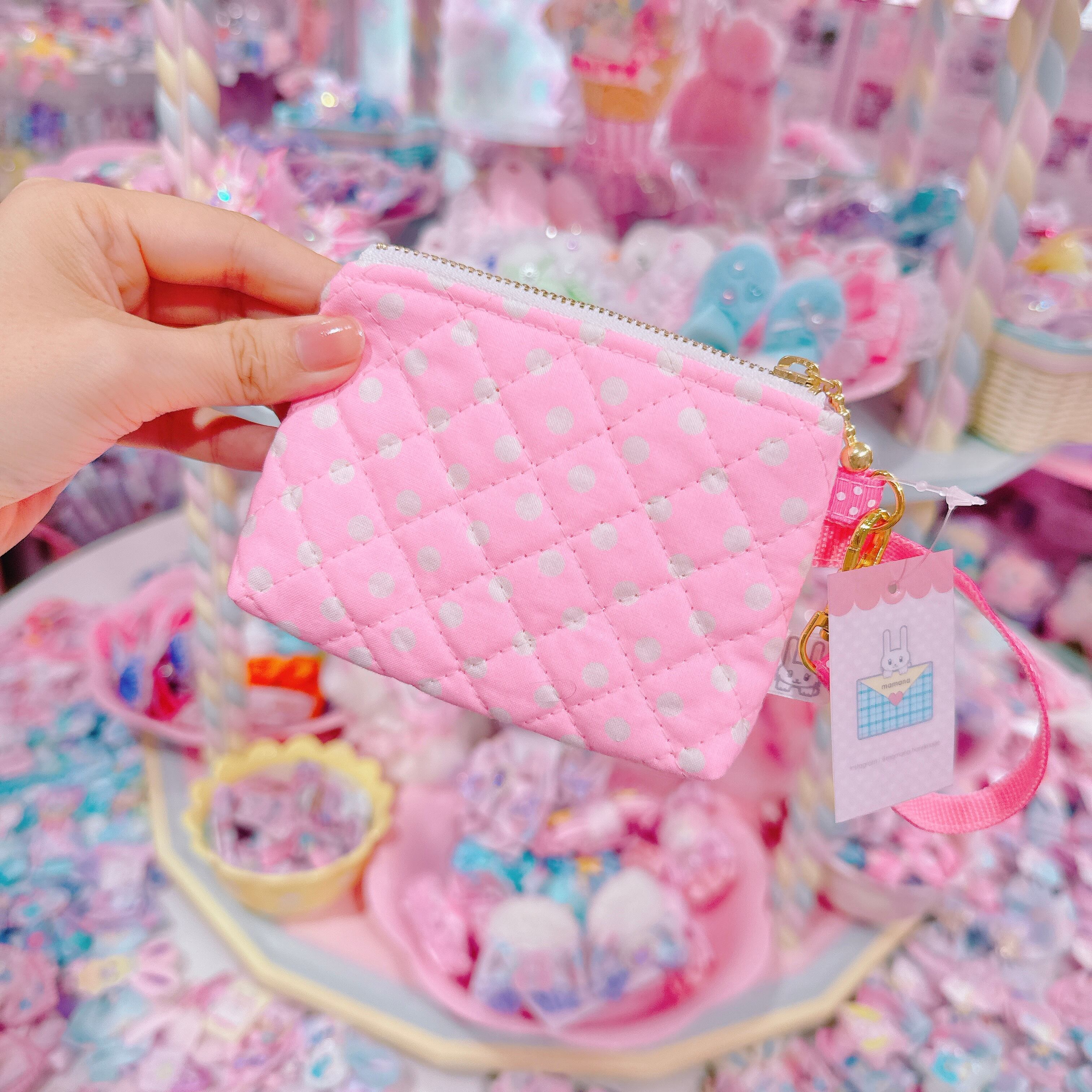 【N4】38-7パッチワークミニファスナーポーチ