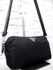 【美品】PRADA プラダ テスート ナイロン クロスボディ ショルダー バッグ カメラ バッグ ポーチ ポシェット 黒◆ クロスボディ仕様の定番♪