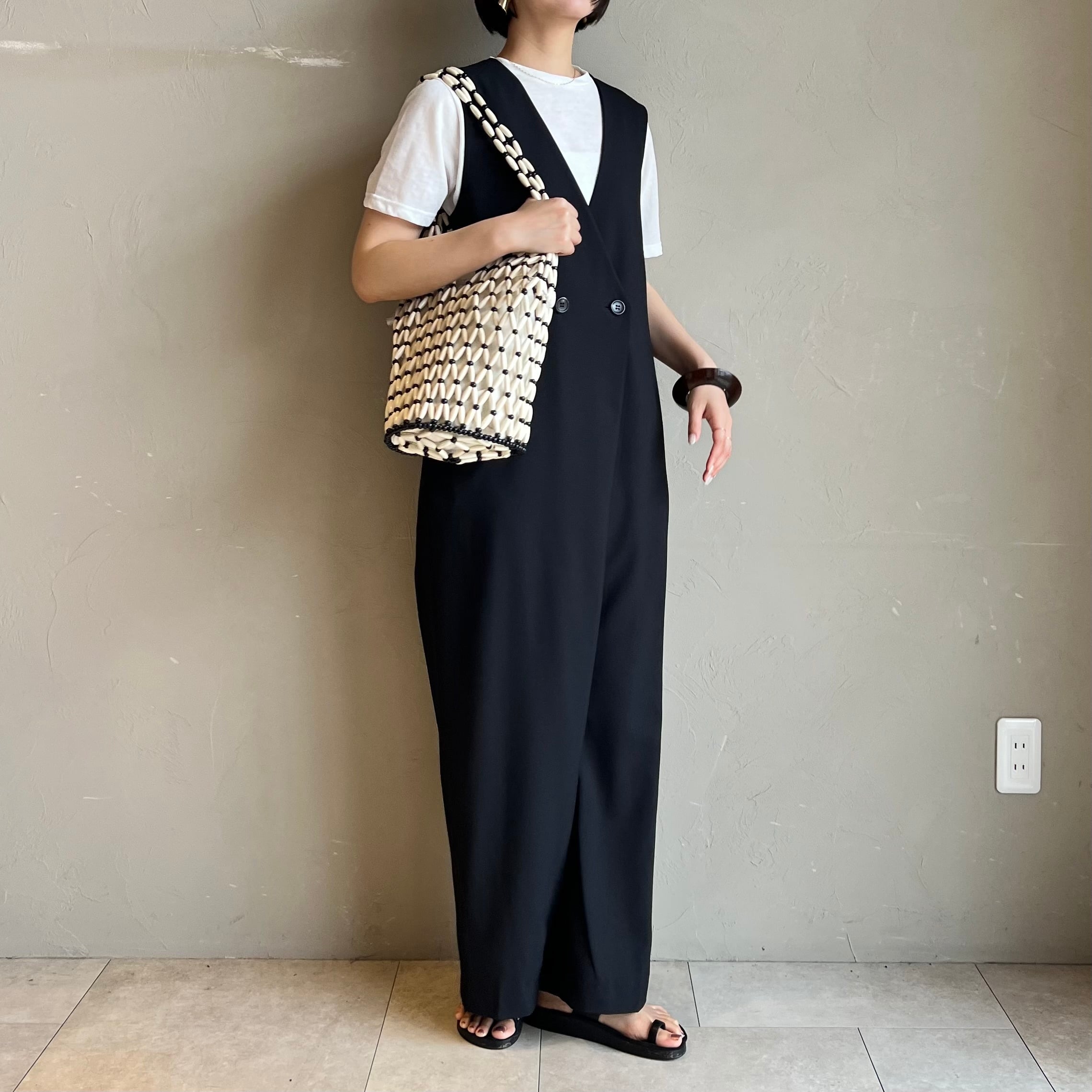 CLOCHE 】麻調Vネックコンビネゾン | valance 福井｜レディース