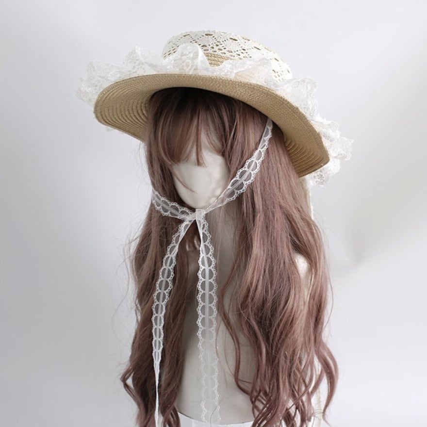 フレンチガーリー 麦わらカンカン帽 ストローハット 夏小物 58cm