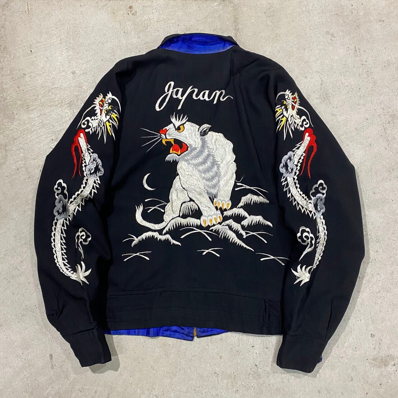 50年代 50s 刺繍 龍 虎 鷹 JAPAN スーベニアジャケット リバーシブル 