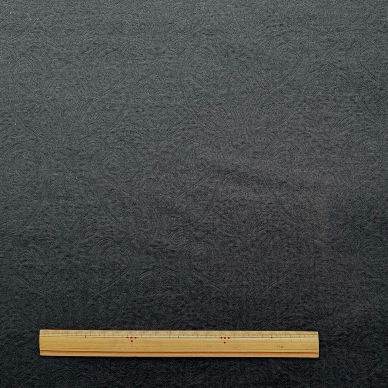 ★TC699◆1.5ｍ◆ポリエステル100％ジャガードニット生地◆ペイズリー◆ブラック