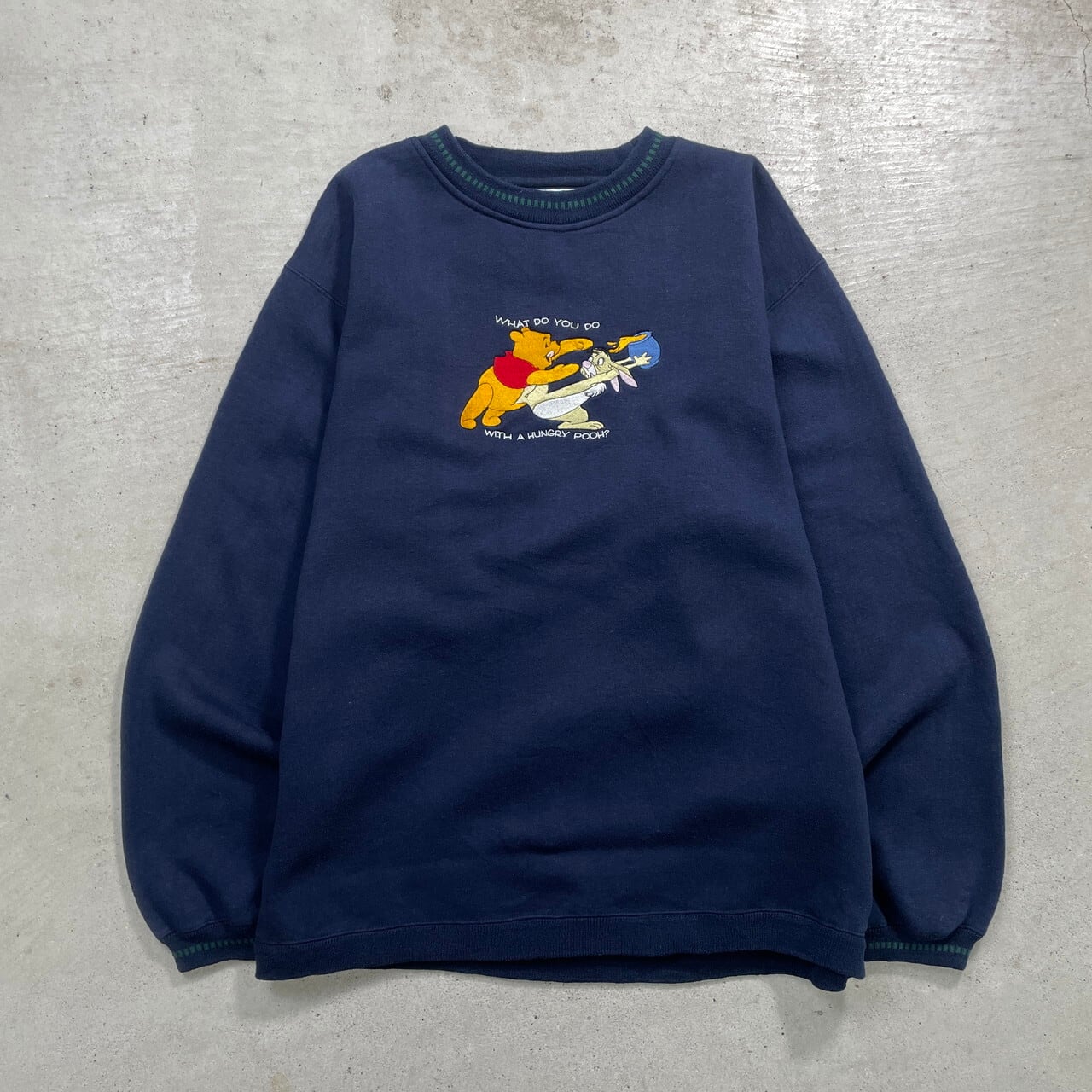90年代 Pooh ディズニー くまのプーさん ラビット キャラクター 刺繍 