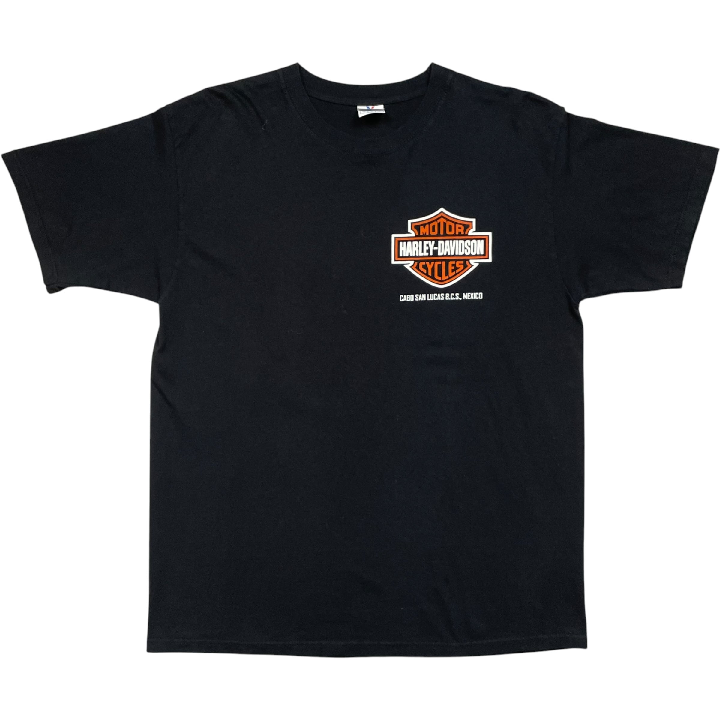 《L》 Harley-Davidson ハーレーダビッドソン Tシャツ 両面プリント ブラック no.10301