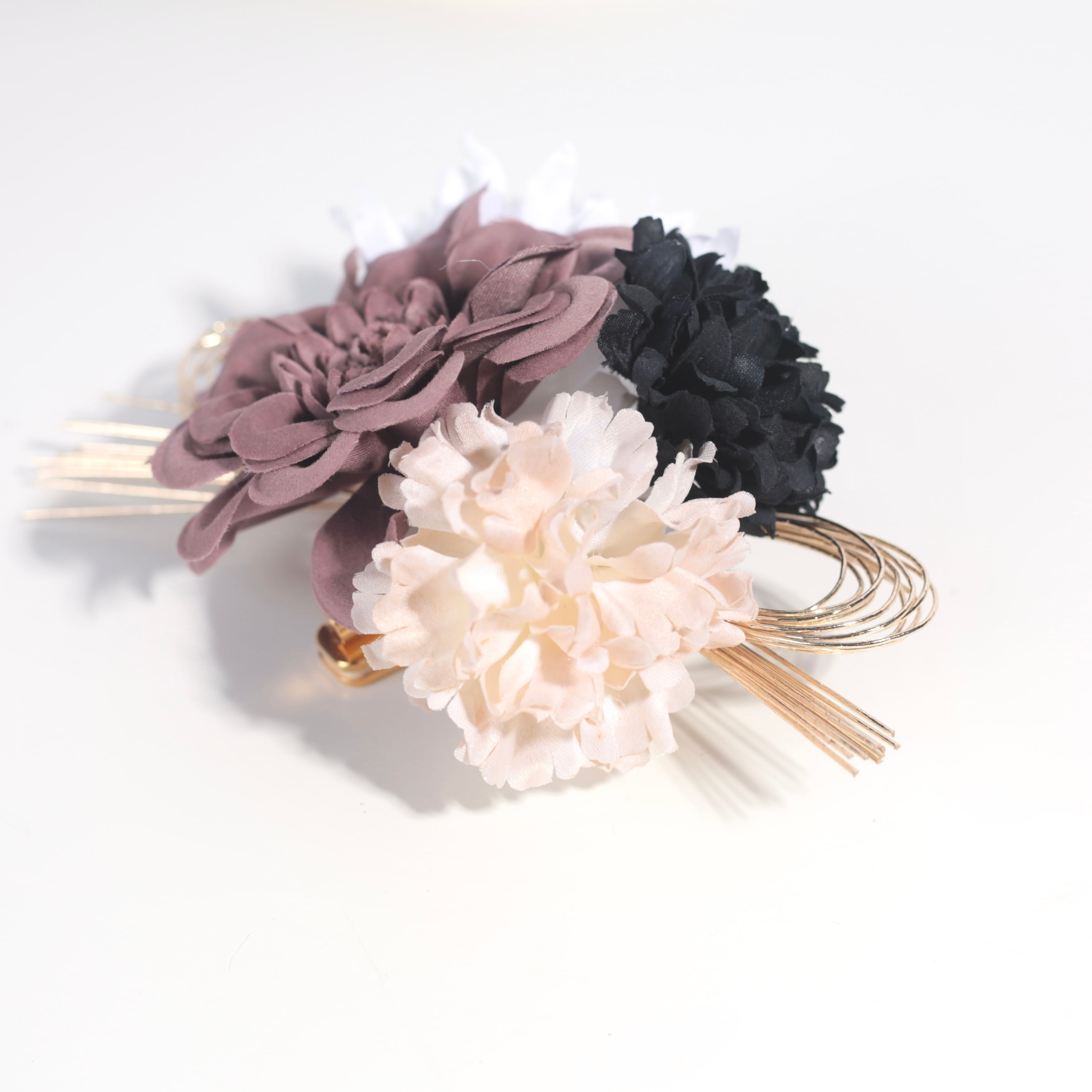 新品・未使用 帯飾り 帯留め【フラワー×水引】アクセサリー 髪飾り