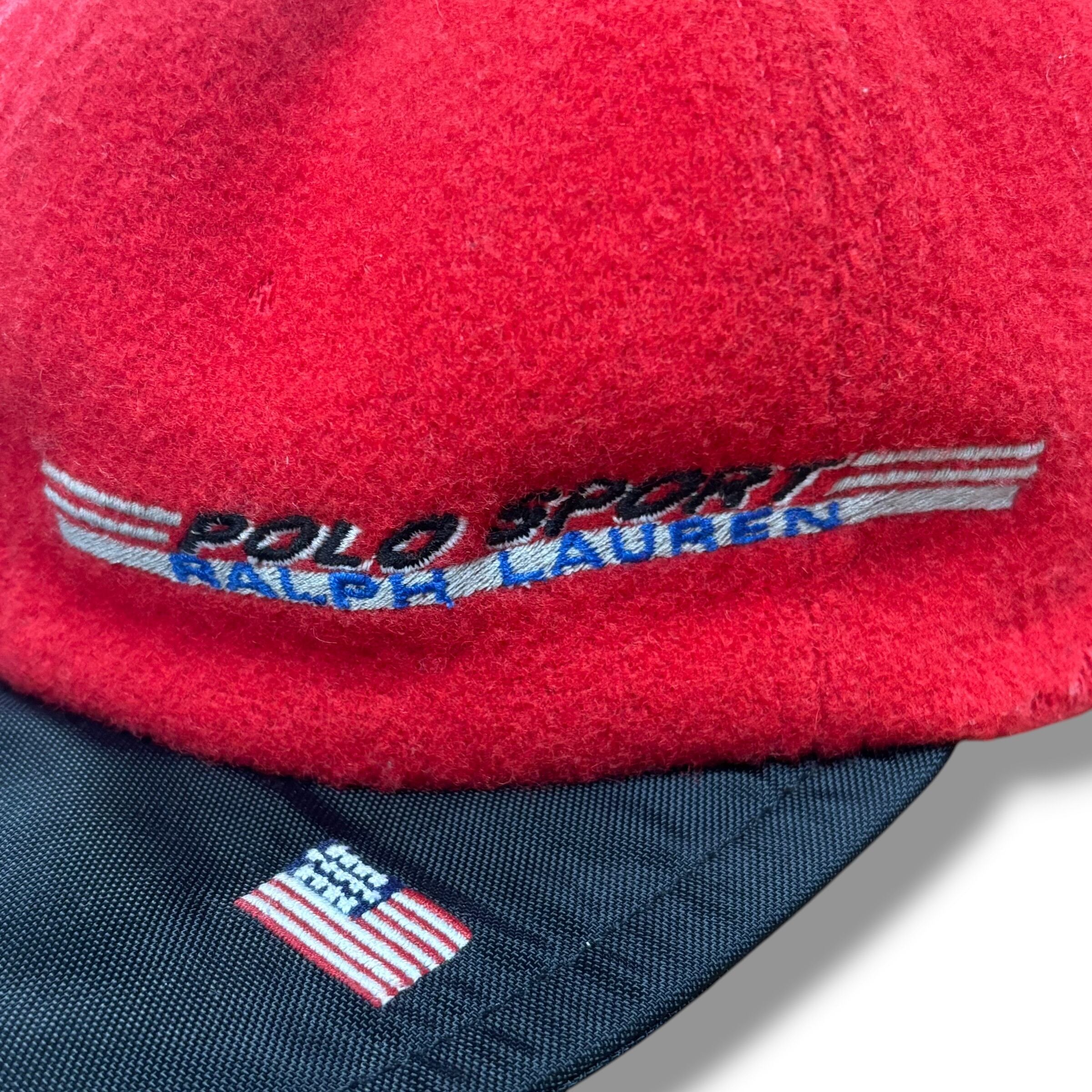 Polo Sport Ralph Lauren】90s NOS Helicopter Ski Hat Cap USA Wool L