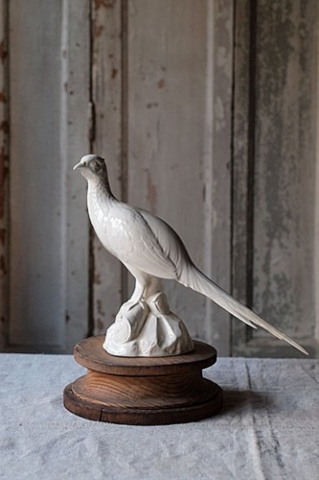 古きを温ねる雉のオブジェ-porcelain pheasant objet