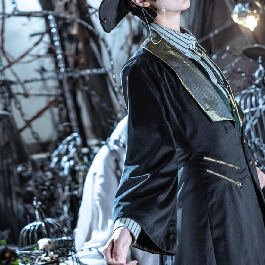 ルードギャラリー　ブラックパンサー ノーカラーローブ チバユウスケ チバユウスケ着 ブラックパンサー ローブ ルードギャラリー ガウン