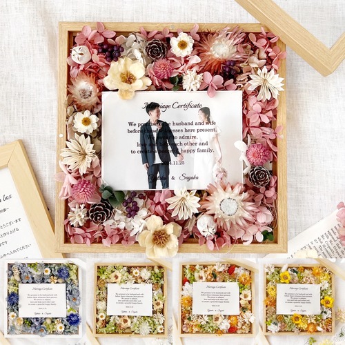 ゲスト参加型　結婚証明書　写真も飾れる リングピロー   40名セット（60名まで対応可）9501選べる5色 誓約書