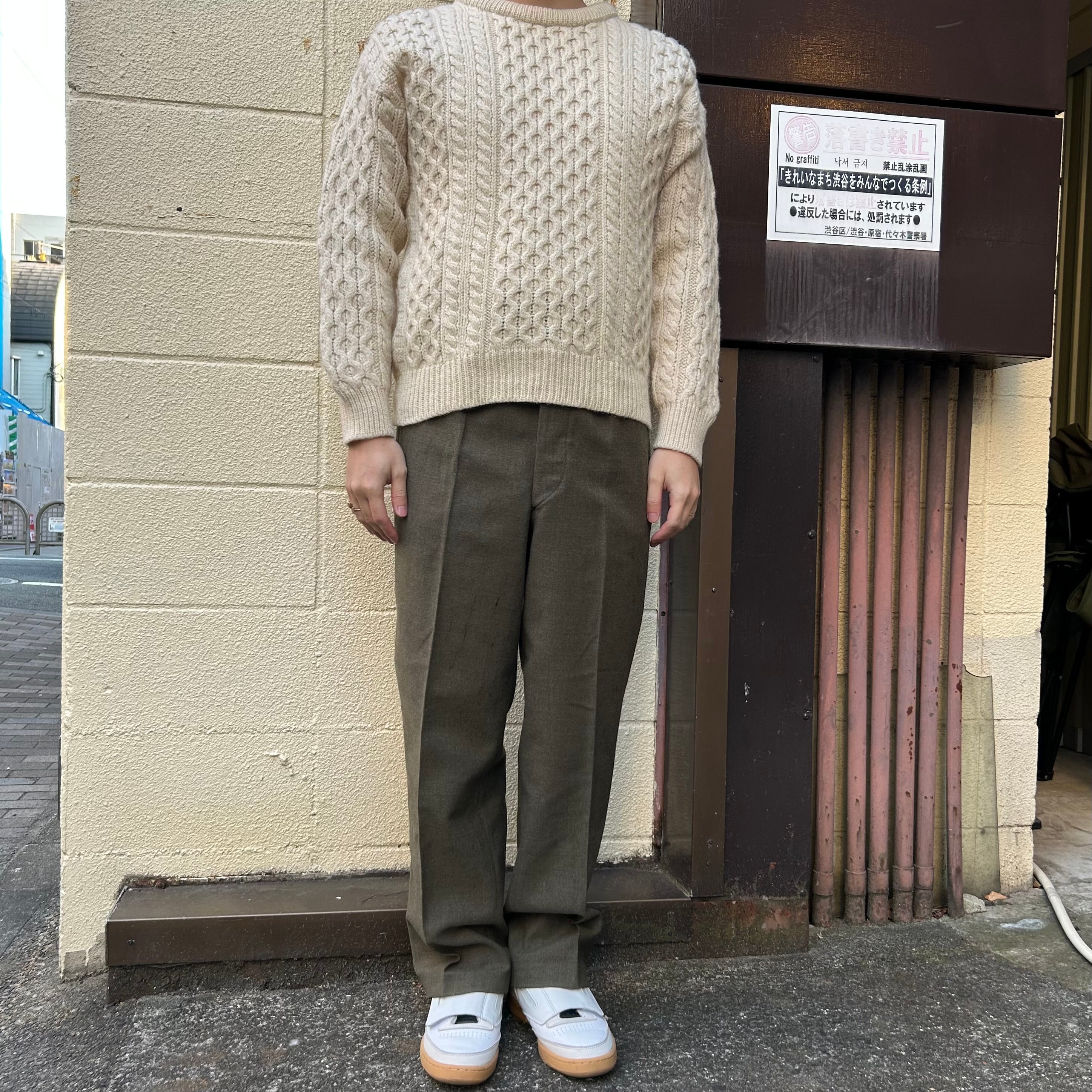 60〜70's Belgian Military Wool Gabardine Dress Trousers【DEADSTOCK