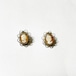 Vintage 12K Gold Filled Cameo Pirced Earrings