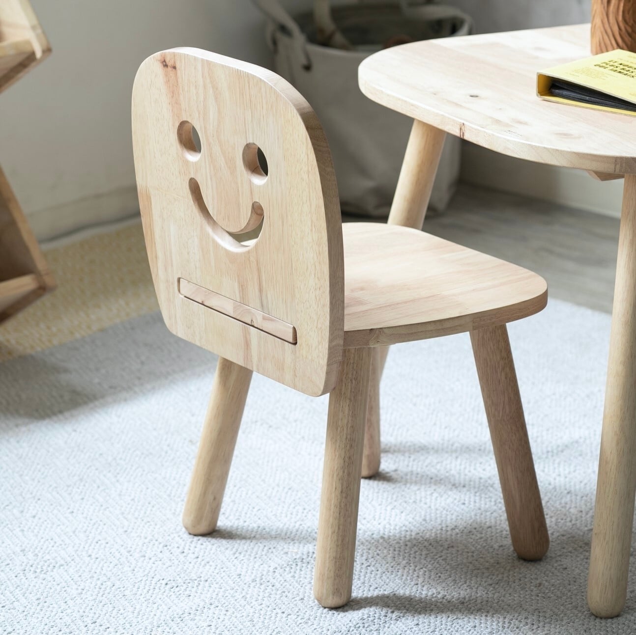 キッズデスク＆チェアSET】幼児 椅子 木製 お絵描き 子供用机