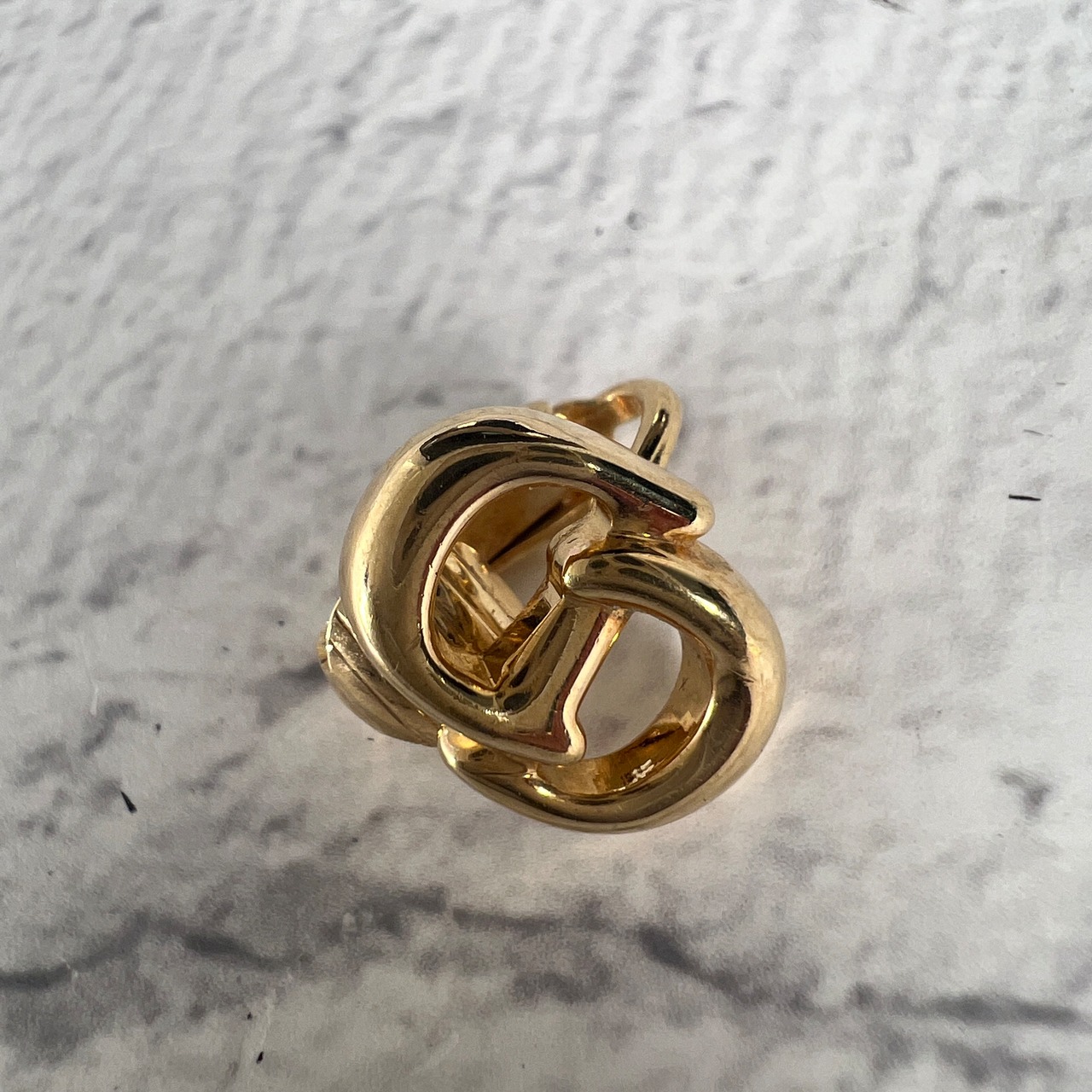 Christian Dior ディオール CDロゴ イヤリング ゴールド A-11730