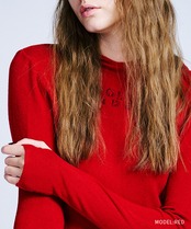 COOLA MADE®エンブロイダリーニットフーディー (RED) CQ-47082