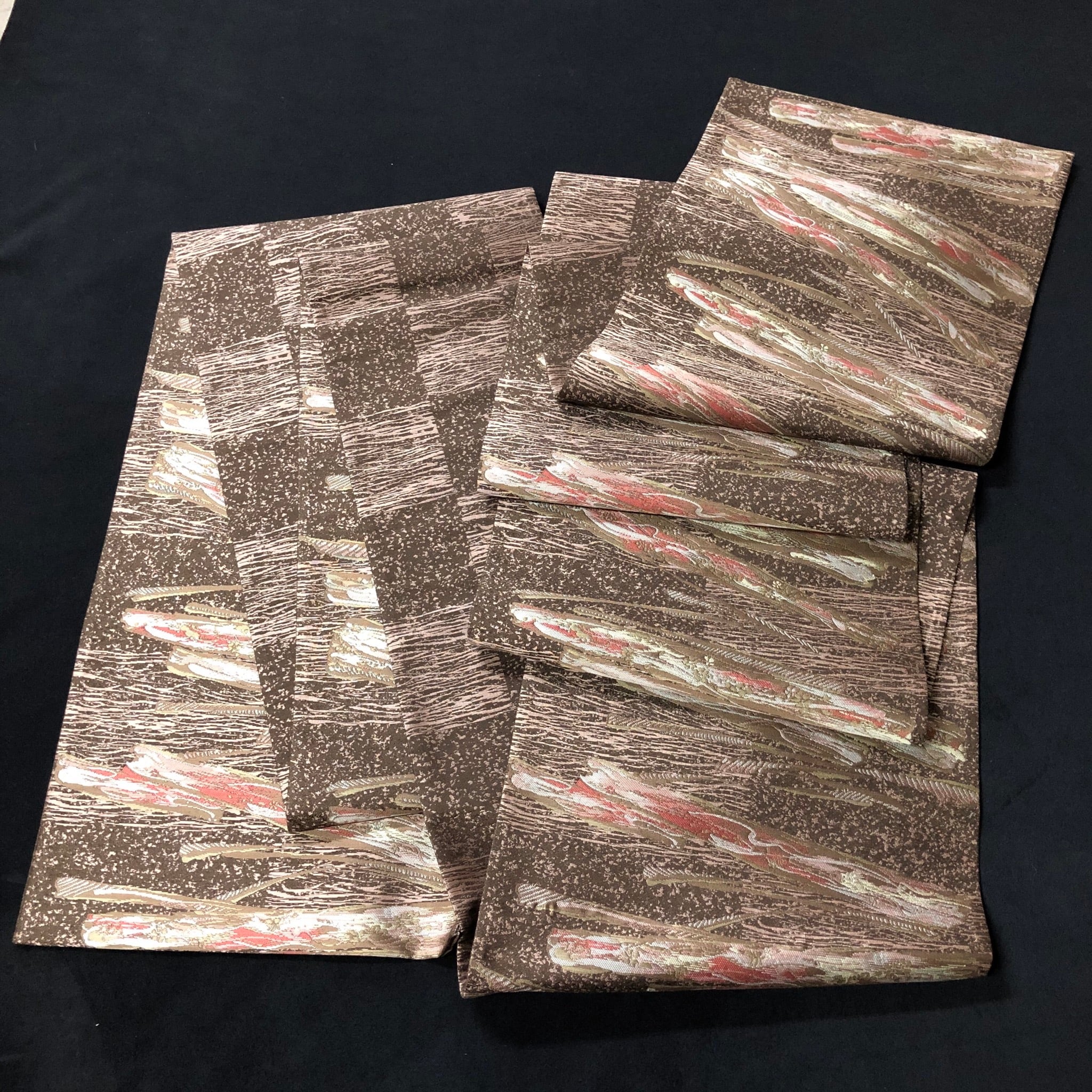 無形文化財 ／ 小森久 ／ 全通 ／ 袋帯 ／ 秋月織 ／ 草木染 ／ 新品 