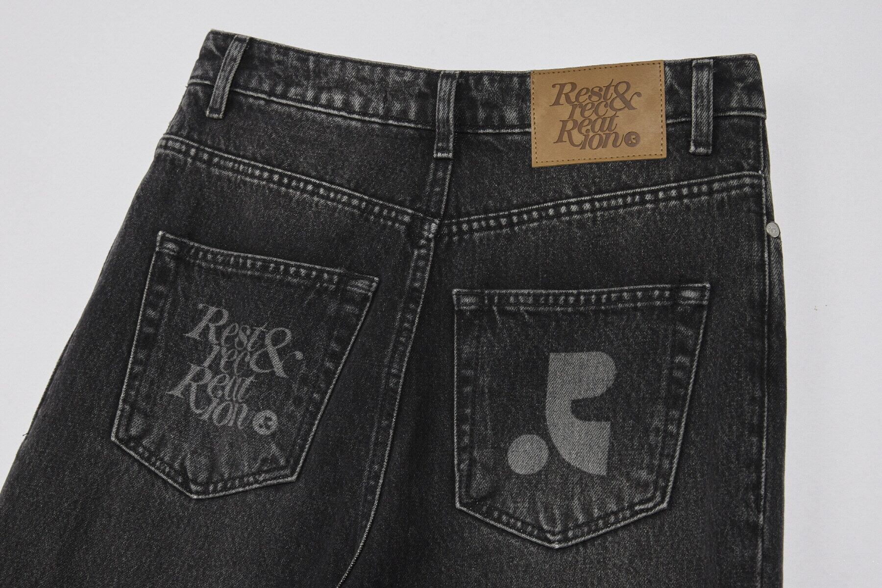 Rest & Recreation] WASHED DENIM PANTS - BLACK 正規韓国ブランド